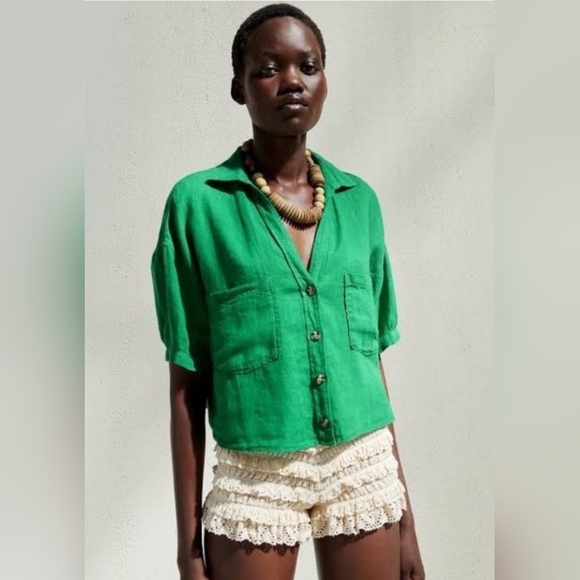 Zara Tops - Zara linen top size XS